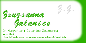 zsuzsanna galanics business card
